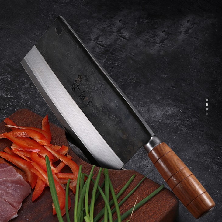 DS-2623 Kitchen Knife Composite Steel Handmade Forged Chef Knife Full Tang Handle Meat Cleaver Factory Price (5)